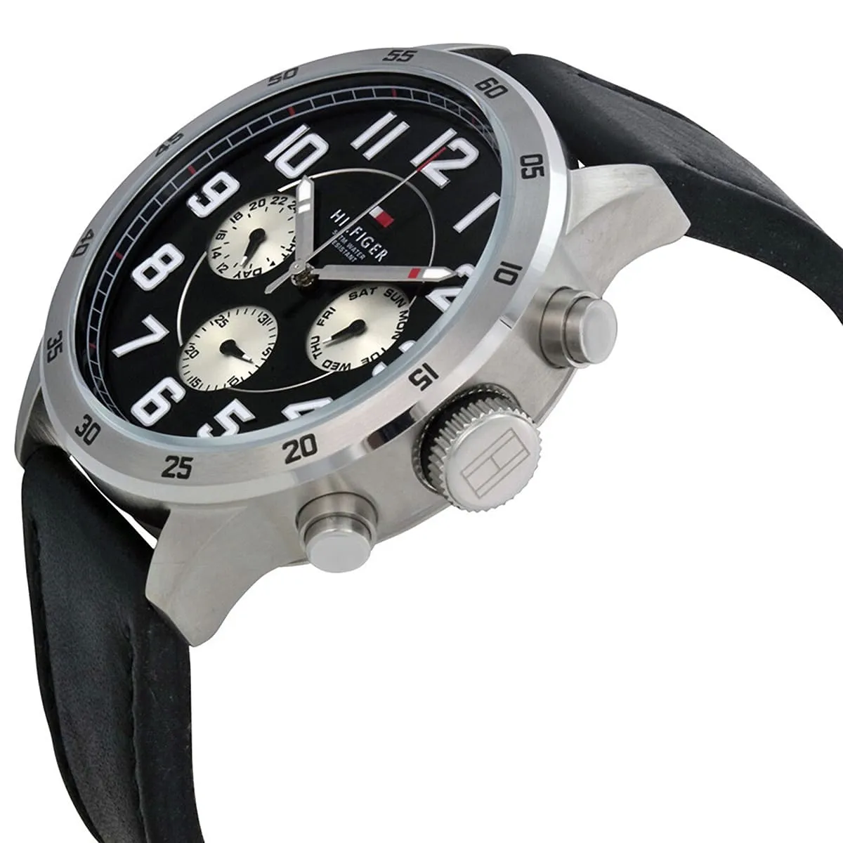 1791050 tommy hilfiger watch 5atm water resistant men black dial leather strap quartz battery analog trent 5 1791050 tommy hilfiger watch 5atm water resistant men black dial leather strap quartz battery analog trent 5