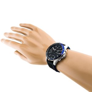 1791724 tommy hilfiger watch men black dial rubber strap quartz analog day date month bank 6