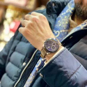 1791895 tommy hilfiger watch men blue dial leather brown strap quartz battery analog harley 17