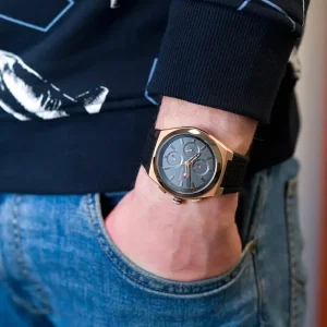 1791931 tommy hilfiger watch men black dial rubber strap quartz analog chronograph connor 5
