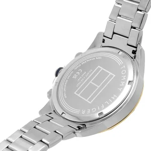 1792059 tommy hilfiger watch men blue dial metal stainless steel silver strap quartz battery analog lars 5