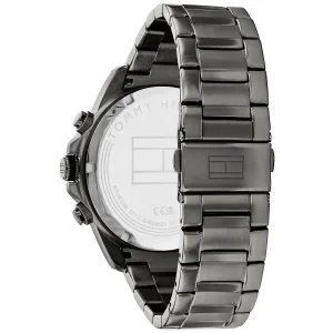 1792061 tommy hilfiger watch men black dial metal stainless steel strap quartz battery analog lars 3