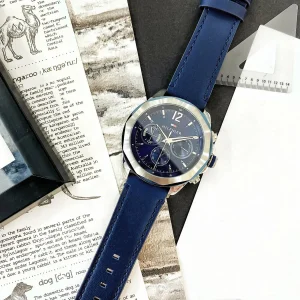 1792063 tommy hilfiger watch men blue dial leather strap quartz battery analog lars 5