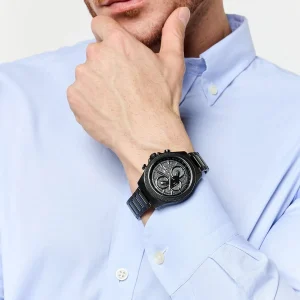 1792081 tommy hilfiger watch men black dial metal stainless steel strap quartz battery analog clark 5