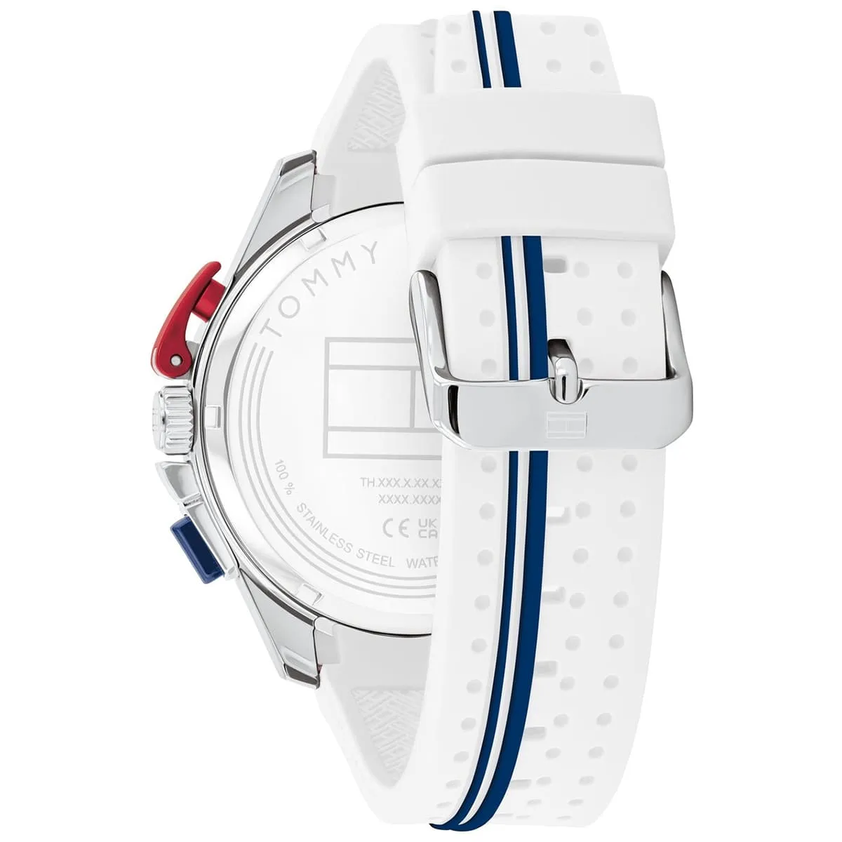 1792167 tommy hilfiger watch chronograph men white dial rubber strap quartz analog bank 3 1792167 tommy hilfiger watch chronograph men white dial rubber strap quartz analog bank 3