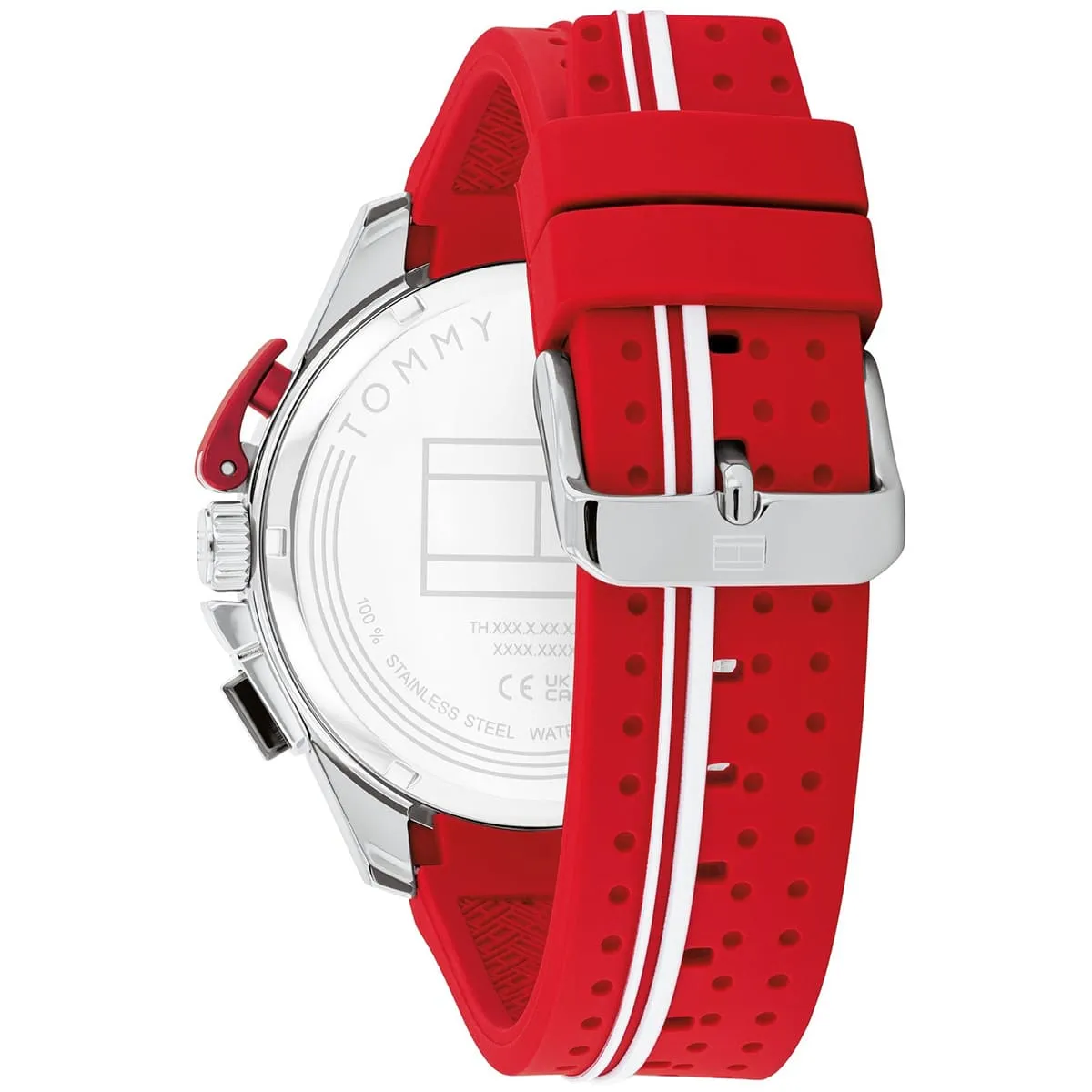 1792170 tommy hilfiger watch chronograph men red dial rubber strap quartz analog bank 3 1792170 tommy hilfiger watch chronograph men red dial rubber strap quartz analog bank 3