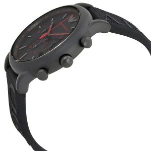 ar11024 emporio armani watch men black dial rubber strap quartz battery analog chronograph luigi xlarge 5