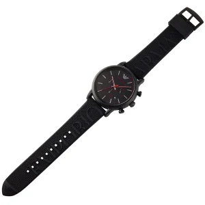 ar11024 emporio armani watch men black dial rubber strap quartz battery analog chronograph luigi xlarge 7