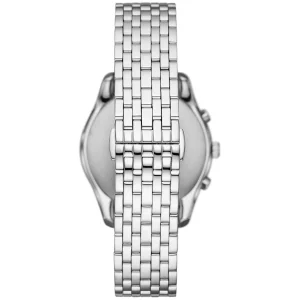 ar11582 emporio armani watch men blue dial metal stainless steel silver strap quartz analog chronograph antonio 6