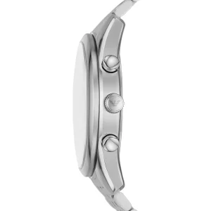 ar11582 emporio armani watch men blue dial metal stainless steel silver strap quartz analog chronograph antonio 7