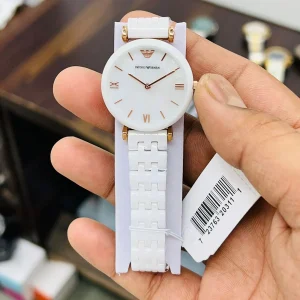 ar1486 emporio armani watch ceramica women mother of pearl white dial ceramic strap quartz battery analog gianni t bar 10