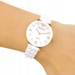 ar1486 emporio armani watch ceramica women mother of pearl white dial ceramic strap quartz battery analog gianni t bar 9