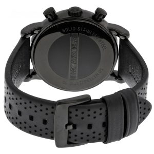ar1737 emporio armani watch men black dial leather strap quartz analog chronograph luigi 5