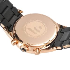 ar5905 emporio armani watch men black rubber metal stainless steel sportivo 8