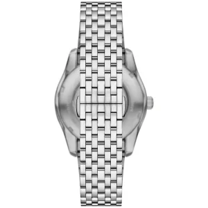 ar60091 emporio armani watch automatic men skeleton green dial metal stainless steel silver strap analog antonio 5