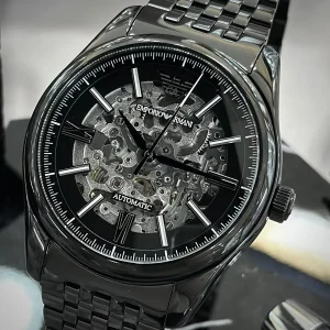 ar60093 emporio armani watch automatic men skeleton black dial metal stainless steel strap analog antonio 6