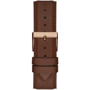 gw0389g3 guess watch men blue dial leather brown strap quartz battery analog tailor 8