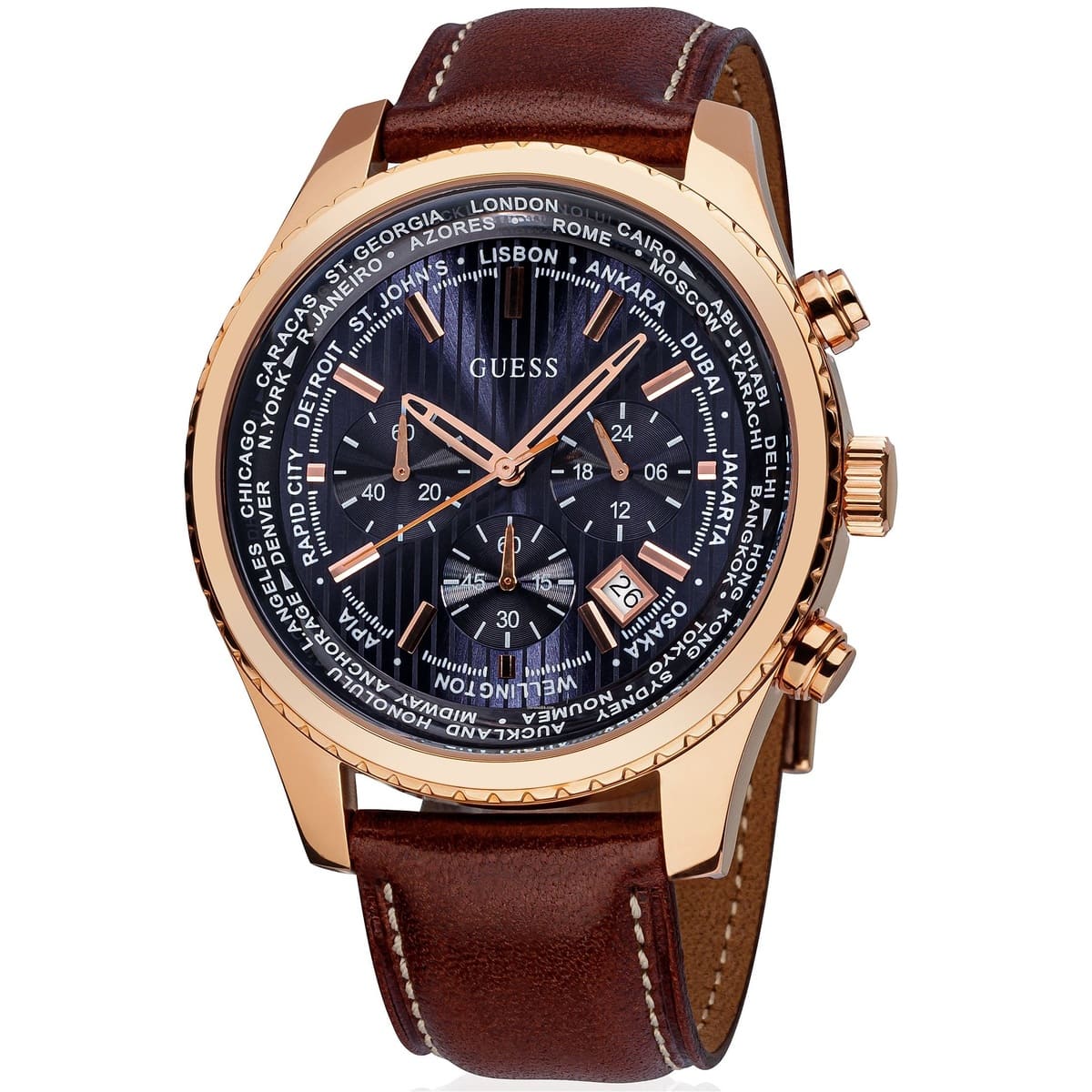 w0500g1 guess watch men brown leather pursuit 2 w0500g1 guess watch men brown leather pursuit 2