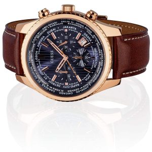 w0500g1 guess watch men brown leather pursuit 3