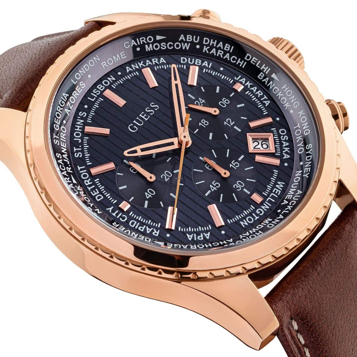 w0500g1 guess watch men brown leather pursuit 4 w0500g1 guess watch men brown leather pursuit 4