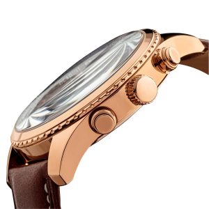 w0500g1 guess watch men brown leather pursuit 6