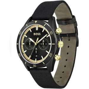 1513935 hugo boss watch men black dial multi strap quartz battery analog chronograph santiago 2
