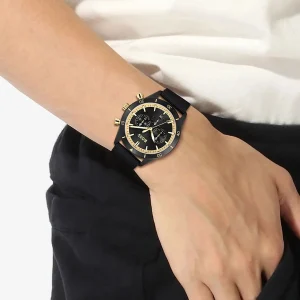1513935 hugo boss watch men black dial multi strap quartz battery analog chronograph santiago 4
