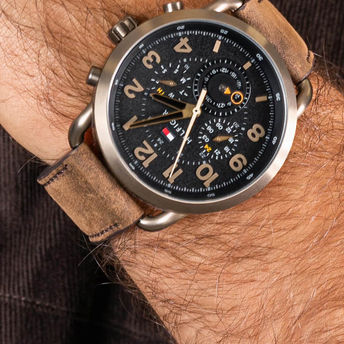 1791425 tommy hilfiger watch men black dial leather brown strap quartz battery analog monthly weekly date briggs 7 1791425 tommy hilfiger watch men black dial leather brown strap quartz battery analog monthly weekly date briggs 7