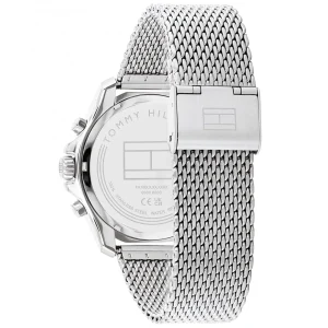 1792092 tommy hilfiger watch dual time men black dial mesh metal stainless steel strap quartz battery analog jordan 3