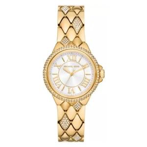 Montre Michael Kors Camille MK4801 femme – vue de face, cadran doré – Maroc