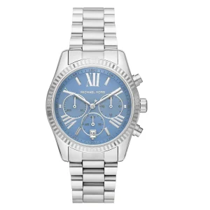 Montre Michael Kors Lexington MK7215 femme – vue de face, cadran bleu – Maroc