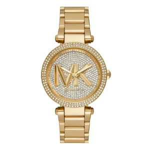 Montre Michael Kors Parker MK7283 femme – vue de face, cadran doré – Maroc