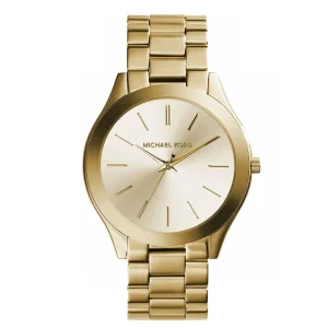 Montre Michael Kors Runway MK3179 femme – vue de face, cadran doré – Maroc