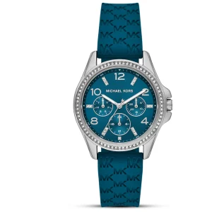 Montre Michael Kors Pilot MKO1004 femme – vue de face, cadran bleu – Maroc