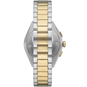 ar11511 emporio armani watch men green dial stainless steel metal silver gold strap quartz battery analog chronograph 3