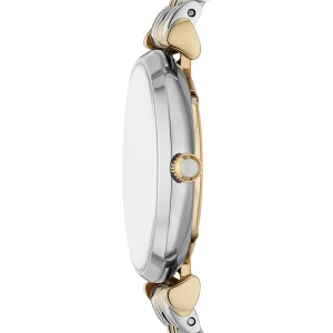 ar11702 emporio armani watch women two tone beige dial metal stainless steel silver gold strap quartz analog gianni t bar 10