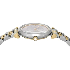 ar11702 emporio armani watch women two tone beige dial metal stainless steel silver gold strap quartz analog gianni t bar 8