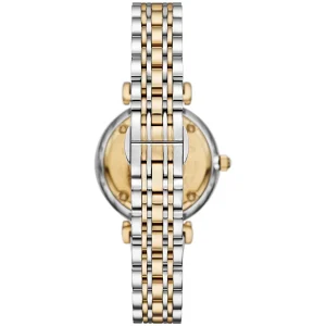 ar11702 emporio armani watch women two tone beige dial metal stainless steel silver gold strap quartz analog gianni t bar 9