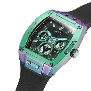 gw0202g5 guess origina watch black dial rubber strap multicolored case egypt 2