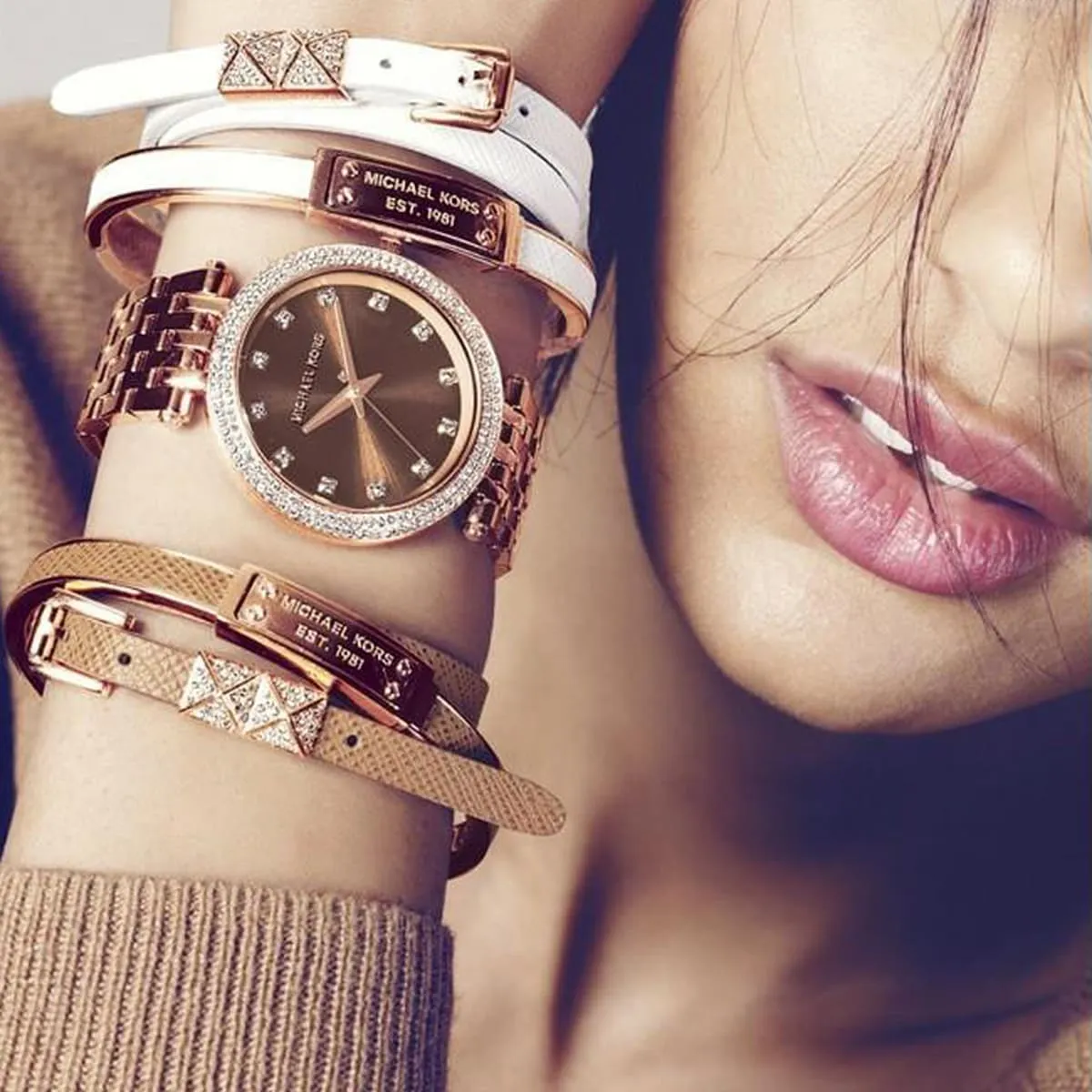 mk3217 michael kors watch women crystals brown dial metal stainless steel rose gold strap quartz battery analog three hand darci 7 mk3217 michael kors watch women crystals brown dial metal stainless steel rose gold strap quartz battery analog three hand darci 7