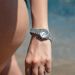 mk3228 michael kors watch women silver dial metal stainless steel strap quartz battery analog three hand lexington 12