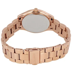 mk3513 michael kors watch women rose gold dial metal stainless steel strap quartz battery analog three hand runway slim mini 6
