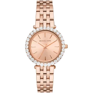 mk4514 michael kors watch women rose gold dial metal stainless steel strap quartz battery analog three hand darci