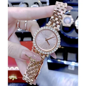 mk4514 michael kors watch women rose gold dial metal stainless steel strap quartz battery analog three hand darci 13