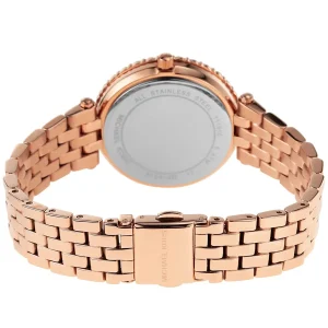 mk4514 michael kors watch women rose gold dial metal stainless steel strap quartz battery analog three hand darci 4