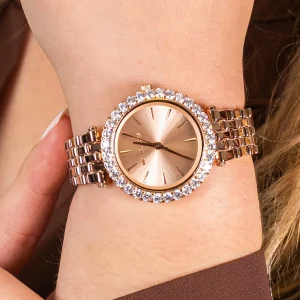 mk4514 michael kors watch women rose gold dial metal stainless steel strap quartz battery analog three hand darci 6