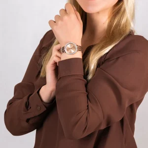mk4514 michael kors watch women rose gold dial metal stainless steel strap quartz battery analog three hand darci 9