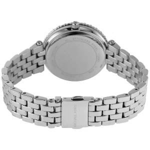 mk4516 michael kors watch women white dial metal stainless steel silver strap quartz battery analog three hand darci 4