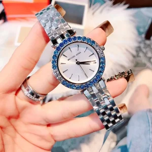 mk4516 michael kors watch women white dial metal stainless steel silver strap quartz battery analog three hand darci 6