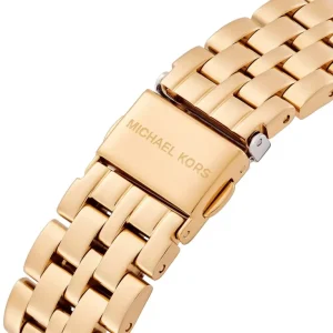 mk4709 michael kors watch women crystals gold dial metal stainless steel golden strap quartz battery analog three hand harlowe 11 768x768